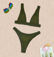 Conjunto de Bikini de Color Sólido de Alta Calidad Estilo Ajustado para Mujeres - details 22