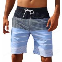 Pantalones cortos de playa a rayas, traje de baño a la moda para hombre, pantalones cortos para tabla de surf, ropa interior para gimnasio, pantalones deportivos, ropa interior para hombre, traje de baño, ropa de playa - details 4
