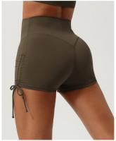 Pantalones Cortos de Yoga con Cordón Encaje Secado Rápido, Transpirables, Forma de Cadera en V - details 6