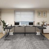 130 x 130 cm, Escritorio Gamer en Forma de L con Soporte de Monitor, Gancho para Auriculares, para Estudio, Oficina, Juegos, Dormitorio (Carbono Negro) - details 10