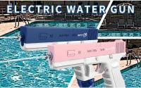 Pistola de agua eléctrica con gran capacidad, juguete automático de 32 pies, tiro de larga distancia, impermeable - details 2