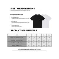 Las mejores camisas casuales básicas de moda de verano, camisetas holgadas de algodón puro para hombres y nuevas camisas de manga corta para parejas con estampados de logotipos en la parte delantera. - details 11