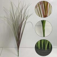Hierba de caña artificial, cebollas falsas, plantas herbáceas verdes tropicales, manojos de hojas, hierba de PVC para bodas, jardines, exteriores - details 3