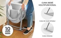 Cuna bebé con colchón 3 en 1, Cuna mecedora, Cuna de viaje,