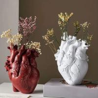 Jarrón anatómico con forma de corazón, estatuilla de resina, estilo coleccionable, diseño temático de anatomía, soporte para exhibición de mesa - details 1