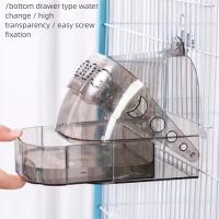 Práctica caja de ducha para pájaros con montaje en pared, antideslizante, multifuncional, bañera para periquitos, estilo cajonera colgante, caja de Baño de aves, jaula para mascotas - details 1