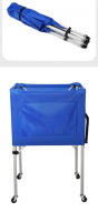 Embudo de tenis, rueda silenciosa, canasta de tenis portátil, estante de bolas de aleación de aluminio liviano, carrito de tenis - details 3