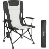 camping plegable acolchada con respaldo alto (negro/blanco) - details 0