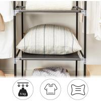 Armario organizadorTextil PlegableColor Negro150 x 45 x 175 cm - details 2