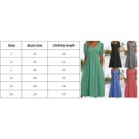 BUNO-Vestido de manga corta con cuello en V para mujer, moda de verano - details 0