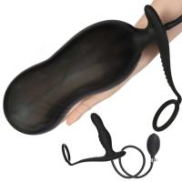 Leten Iatable consolador Anal Plug anillos de silicona suave para productos para adultos mujeres hombres parejas dilatador de trasero expansor juguetes sexuales caliente - details 1