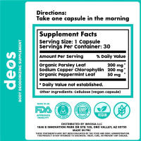DEOS Suplemento desodorante para todo el cuerpo, suplemento desodorizante para el cuerpo, 30 cápsulas - details 2