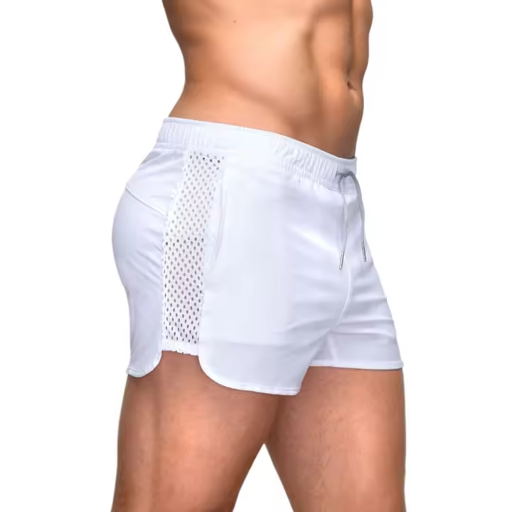 Pantalones cortos de playa para hombre, pantalones cortos para maratón, malla elástica, transpirables y de secado rápido, ropa deportiva para fitness y surf, holgados y cómodos - 1