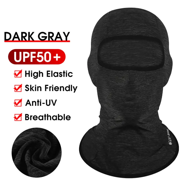 WEST BIKING-mascarilla facial Anti-UV para hombre y mujer, gorro transpirable para ciclismo, deporte, correr, pesca, máscara completa para la cabeza - 1