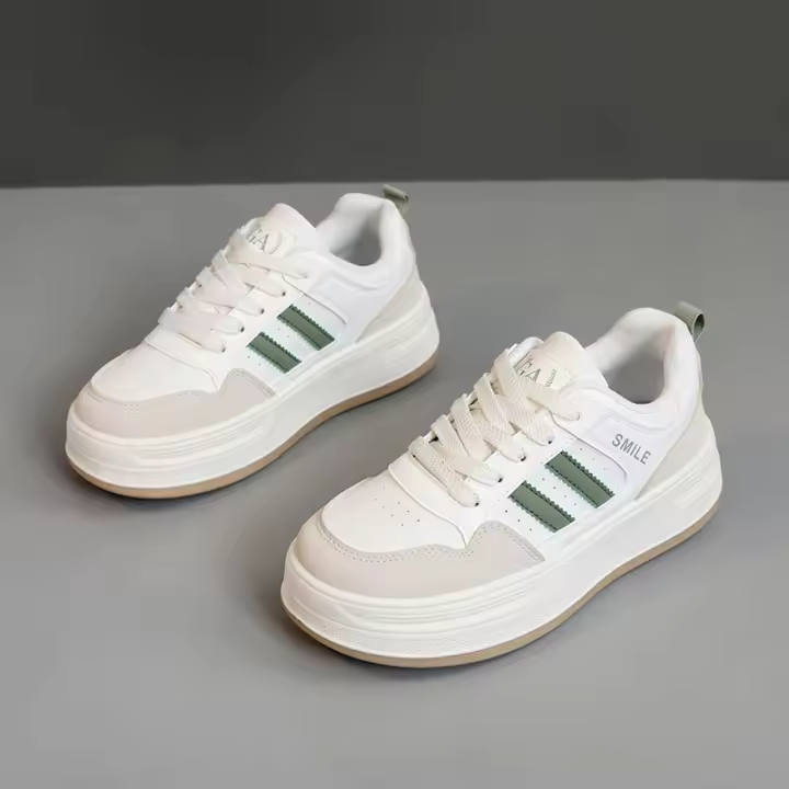Zapatillas Blancas Transpirables Hy8002 Estilo Coreano para Mujer Primavera-Otoño 2025 - 1