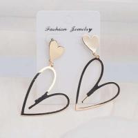 Pendientes colgantes en forma de corazón de amor de doble capa para mujer, joyería bohemia para las orejas, nueva moda 2024 - details 12