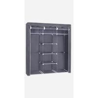 Armario de Tela, Organizador Textil Plegable, Zapatero, 175 x 110 x 45 cm, Color Negro LSF007 - details 7