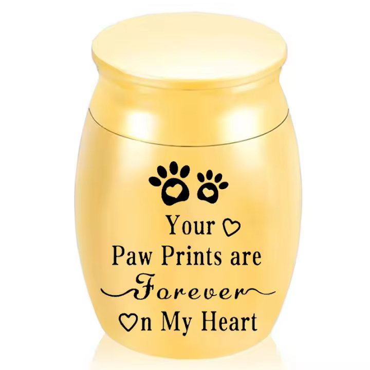 Pequeñas urnas para cenizas humanas de cremación, de acero inoxidable, recuerdo conmemorativo, urna funeraria para mascotas, pequeñas urnas para perros y mascotas - 1