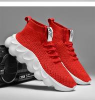 Zapatillas deportivas transpirables para hombre, zapatos informales de suela gruesa con cordones, Tenis blancos, a la moda - details 15
