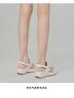 Sandalias de verano para mujer, nuevas, modernas y versátiles, cómodas, con tacón de cuña, suela plana, casuales, suela gruesa y tacón medio. - details 7