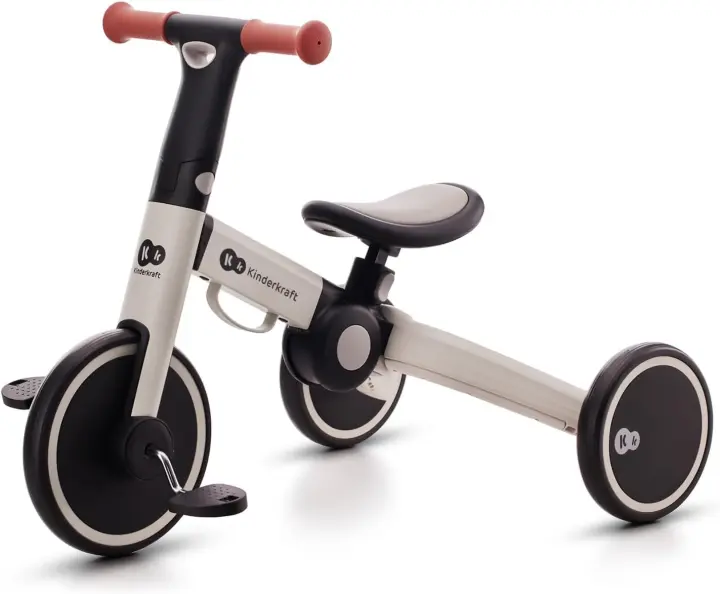 Triciclo 3 en 1, Minibicicleta, sin Pedales, Bicicleta bebé, para niños, Minitriciclo de Equilibrio, Plegable, Asiento Ajustable, 12 meses - 5 años, 25 kg, Amarillo y Azul - 1