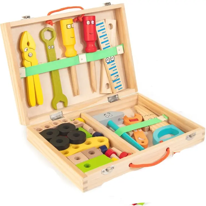 Juego de Herramientas Montessori de Madera Set Educativo de Juguetes para Niños para el Aprendizaje de Habilidades Básicas y de Vida Regalo de Cumpleaños Ideal - 1