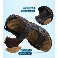 Sandalias cómodas de verano para hombre, zapatos suaves para playa y exterior, transpirables, informales de cuero - details 8