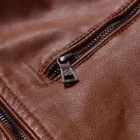 Chaqueta de Cuero con Estilo Coreano de Moda Ligera, Ajuste Casual, Manga de Béisbol Delgada - details 7
