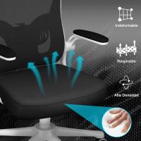 Silla de Oficina Ergonómica Ajustable Respirable, Ajustable, Giratoria de 360°, Reposabrazos Abatibles de 90°, Soporte Lumbar - details 60