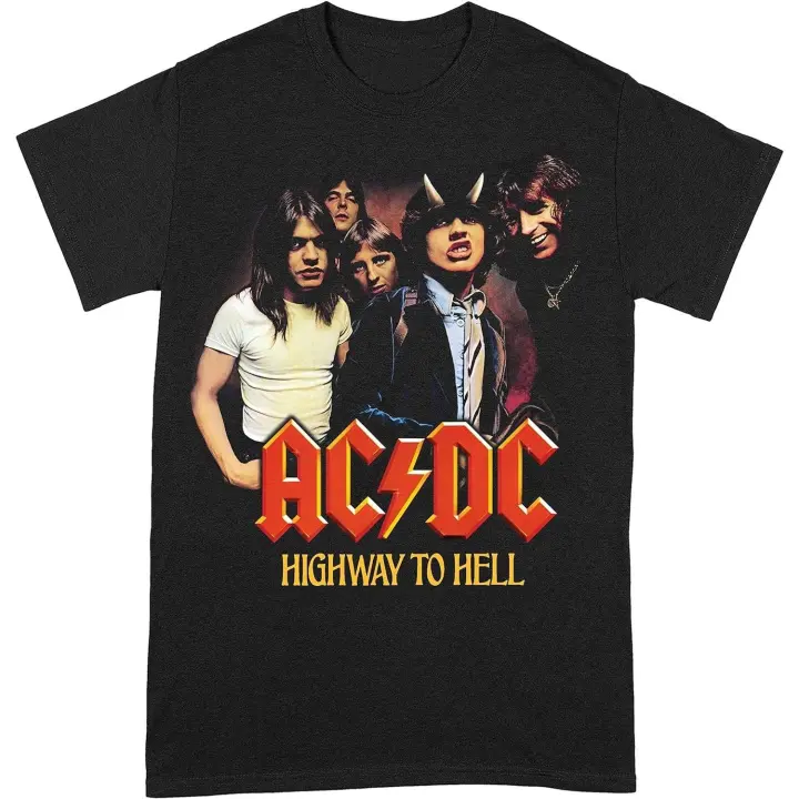Camiseta oficial de Shack ACDC Highway To Hell Group para hombre - 1