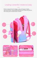 Mochilas escolares de primaria para niñas, mochila bonita rosa y azul, gran capacidad, regalo para niños - details 8