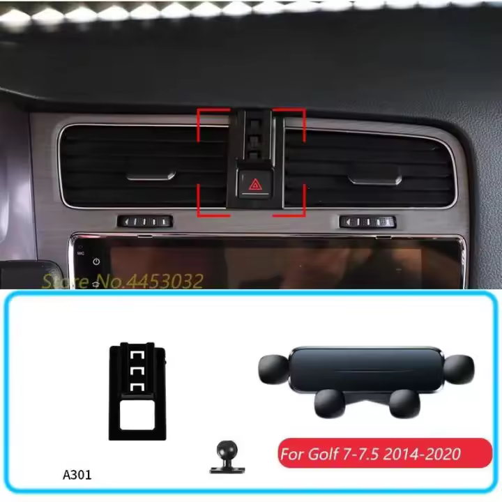 Soporte de gravedad para teléfono de coche de golf, base, GPS horizontal, accesorios de soporte móvil desde 2014 hasta el 7 de julio de 2020 - 1