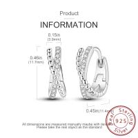 Pendiente de aro de plata de ley 925 para mujer, corazón, estrella, trébol, joyería de compromiso, regalo de boda - details 40