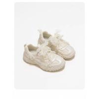 Zapatos de las niñas 2025 nuevos niños zapatos deportivos primavera y otoño niñas plata niña princesa zapatos de entrenamiento moral zapatos de primavera - details 9