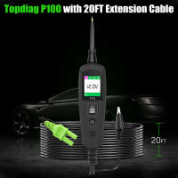 Prueba de Circuito Automotriz Topdiag P100 Probador de Potencia de 12V 24V con Cable de 40Pies - details 4