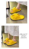 Fondo de Zapatillas de Algodón Suave y Cómodo Tamaño Grande, Cruzado Plano, Estilo Mariposa, Fondo Grueso Pegajoso - details 8