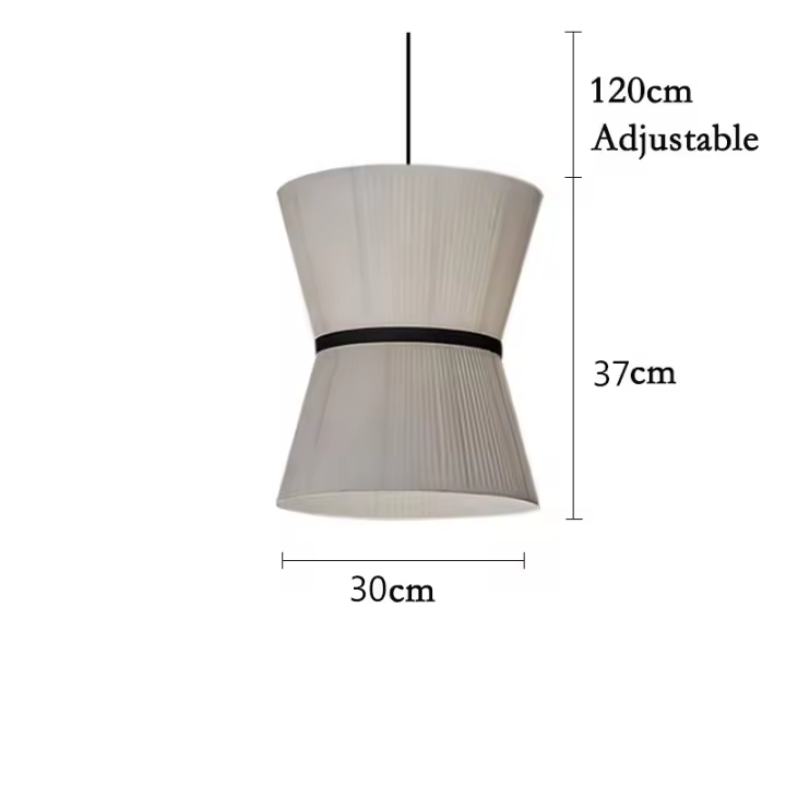 Lámpara colgante de techo de araña retro japonesa Lámpara colgante de sombra de tela Lámpara de comedor Lámpara de mostrador de bar, lámpara de isla de cocina inspirada en Wabi-sabi - 1