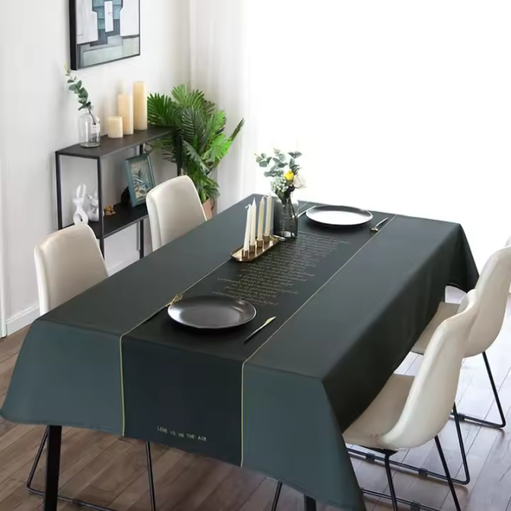 Manteles rectangulares con estampado de simplicidad nórdica para decoración de mesa y fiesta, manteles de cubierta para mesas de comedor - 1