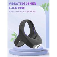 Anillo vibrador sexy de empaque privado para hombres, anillos de retraso de la eyaculación, vibradores masculinos, juguetes sexuales para parejas adultas mayores de 18 años. - details 0