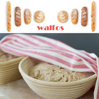 Walfos Cestas de fermentación de masa de ratán natural Cesta de prueba de pan de mimbre Baguette de campo Banneton de masa de pan francés - details 7