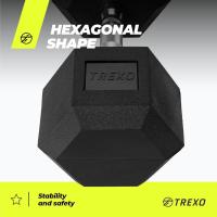 Mancuerna Hexagonal Duradera de Hierro Fundido 2,5-35 kg con Revestimiento de Goma para Gimnasio en Casa con Mango Ergonómico Mancuerna Hex Estable y Versátil - details 7