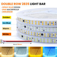 Tira de Luces LED de doble fila, cinta de Luces flexibles de 10M, 20M, AC220V, 240Led/m, 2835 Blanco/blanco cálido/blanco Natural - details 0