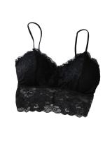 Top de Encaje Sexy sin Mangas para Mujer Verano Top Sólido sin Relleno Bralette - details 2