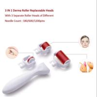 Kit de rodillo Derma 3 en 1, agujas de titanio 180, 600, 3 cabezales de repuesto, microaguja DRS, Dermaroller para el cuidado de la piel MTS - details 2
