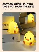 Lámpara LED creativa de escritorio de pato amarillo con luz suave y atmósfera, luz nocturna para cabecera de dormitorio, Mini luz para dormir - details 6
