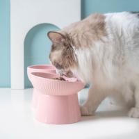 Cuenco de cerámica para gatos, cuenco creativo inclinado/boca plana para mascotas, base alta, gran capacidad, multiusos, cuenco de alimentación para comida de perro, protección del cuello - details 4