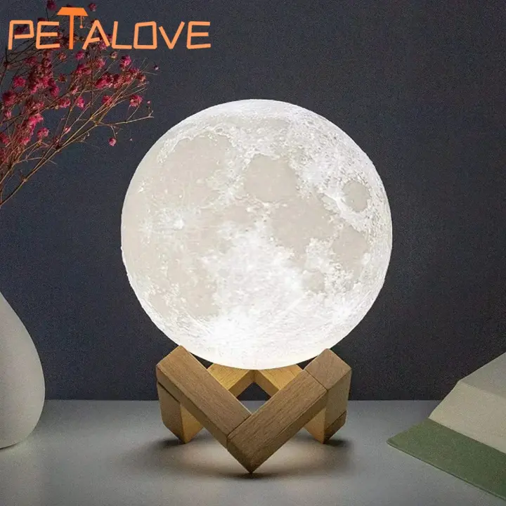 Venta caliente luz de luna atmósfera romántica decoración de la habitación luz suave cálida acompañar la lámpara de noche regalo de cumpleaños pila de botón - 1