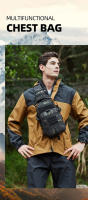 Riñonera deportiva para hombre, riñonera para exteriores, Camping, senderismo, pesca, escalada, mochila para viaje, bolsas de pecho - details 1