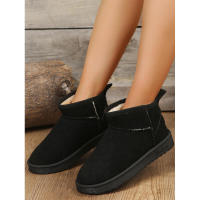 Botas de nieve de lana de oveja auténtica para hombres y mujeres, zapatos cálidos con plataforma Bo Cut, botas cortas de cuero para invierno, nuevas en 2023 - details 2