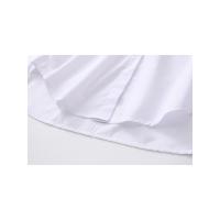 Blusa De Algodón Blanca Casual Para Mujer Cuello En V Con Botones Manga Larga Bordada Estilo Casual Blusa Transversal - details 15
